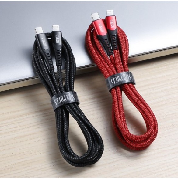 Joyroom MFI USB Typ C - Lightning-kabel 2,1A 1,8m svart (ST-C04 1,8M Svart)