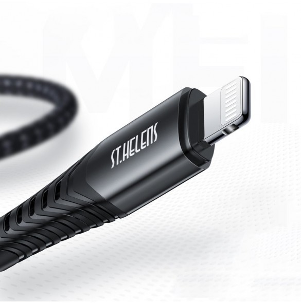 Joyroom MFI USB Typ C - Lightning-kabel 2,1A 1,8m svart (ST-C04 1,8M Svart)
