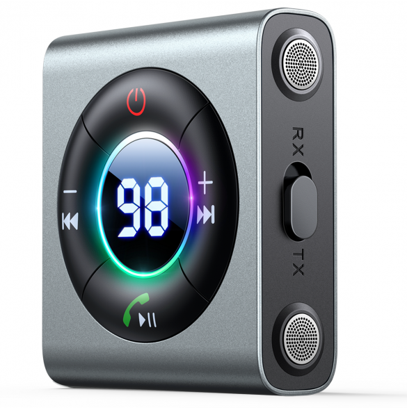 Joyroom Bluetooth AUX-sändare (sändare / mottagare) för bil, TV grå (JR-CB2)