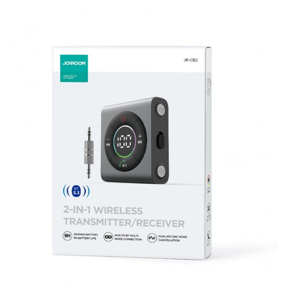 Joyroom Bluetooth AUX-sändare (sändare / mottagare) för bil, TV grå (JR-CB2)