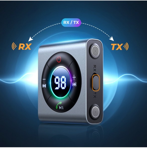 Joyroom Bluetooth AUX-sändare (sändare / mottagare) för bil, TV grå (JR-CB2)
