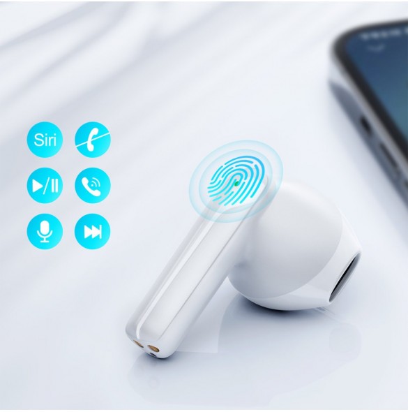 Joyroom TWS hörlurar trådlös ENC vattentät IPX4 Bluetooth 5.3 vit (JR-TL11)