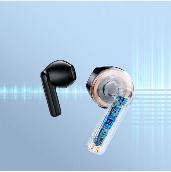 Joyroom hörlurar TWS trådlös ENC vattentät IPX4 Bluetooth 5.3 svart (JR-TL11)