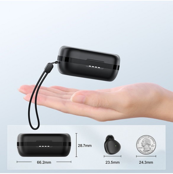Joyroom TWS Bluetooth 5.1 300mAh trådlösa hörlurar svarta (JR-TL1 Pro)