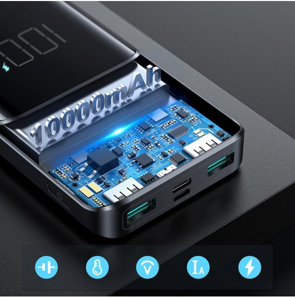 Joyroom powerbank 15W 10000mAh PD QC3.0 AFC svart (JR-T013)