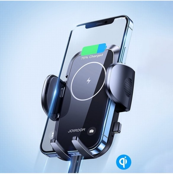 Joyroom Car Air Vent Mount Hållare Qi trådlös laddare 15W svart (JR-ZS241)