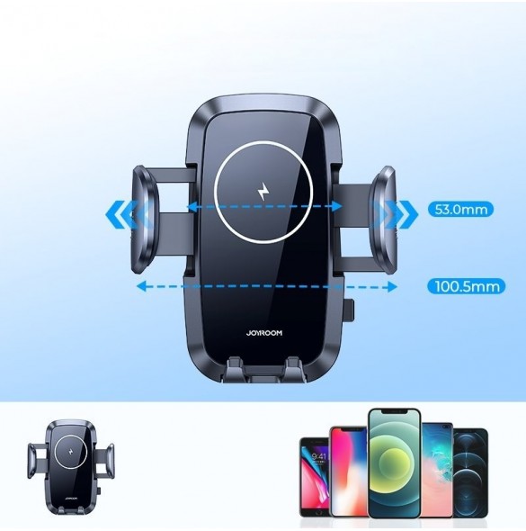 Joyroom Car Air Vent Mount Hållare Qi trådlös laddare 15W svart (JR-ZS241)