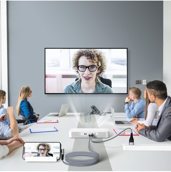 Joyroom Lightning till HDMI 4K 60Hz adapter skärm spegelvänd grå (SY-35L1)