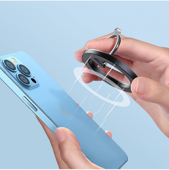 Joyroom kit multifunktionell magnetisk bilhållare ringtelefonstöd svart (JR-ZS294)