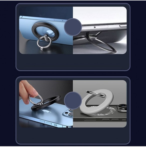 Joyroom kit multifunktionell magnetisk bilhållare ringtelefonstöd svart (JR-ZS294)