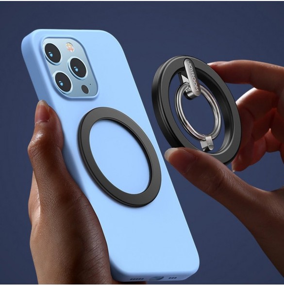 Joyroom kit multifunktionell magnetisk bilhållare ringtelefonstöd svart (JR-ZS294)