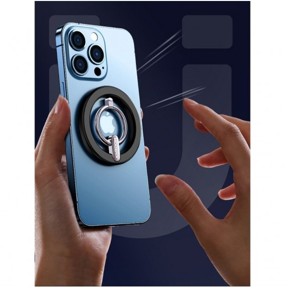 Joyroom kit multifunktionell magnetisk bilhållare ringtelefonstöd svart (JR-ZS294)