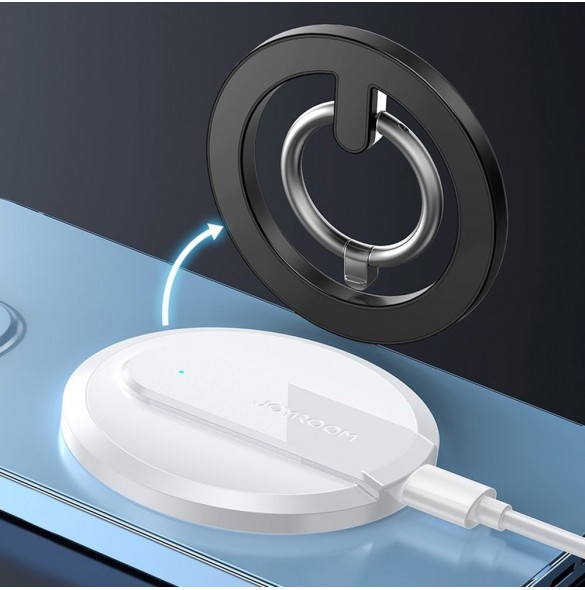 Joyroom kit multifunktionell magnetisk bilhållare ringtelefonstöd svart (JR-ZS294)