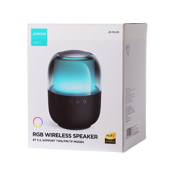 Joyroom trådlös Bluetooth 5.3 RGB-högtalare svart (JR-ML05)