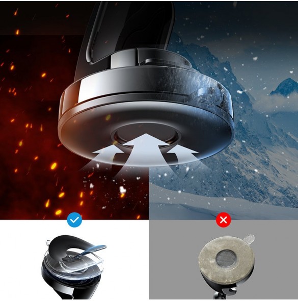 Joyroom bilhållare med 15W Qi trådlös laddare (MagSafe-kompatibel) svart (JR-ZS240)