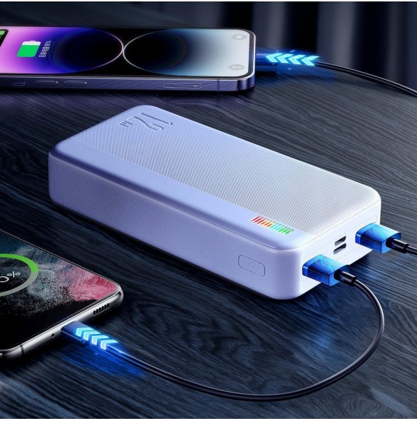 Joyroom powerbank 20000mAh Dazzling Series 12W vit (JR-T017)