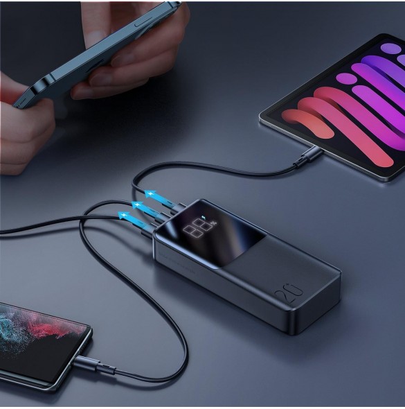 Joyroom powerbank 20000mAh 22,5W PD QC3.0 AFC svart (JR-QP192)