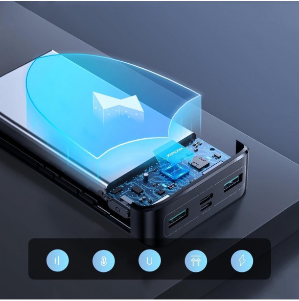 Joyroom powerbank 20000mAh 22,5W PD QC3.0 AFC svart (JR-QP192)