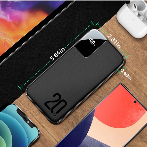 Joyroom Starchi powerbank 10000mAh 20W Strömleverans Snabbladdning 2x USB / 1x USB Typ C svart (JR-QP190)