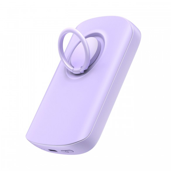 Trådlös powerbank 6000mAh Joyroom JR-W030 20W MagSafe med ring och stativ - lila