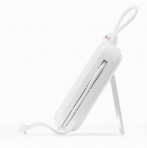 Joyroom powerbank med USB C och Lightning-kablar och stativ Cutie Series 10000mAh 22,5W vit (JR-L008)