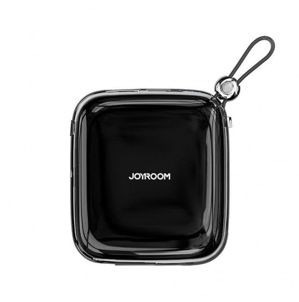 Joyroom powerbank 10000mAh Jelly Series 22,5W med inbyggd Lightning-kabel svart (JR-L003)