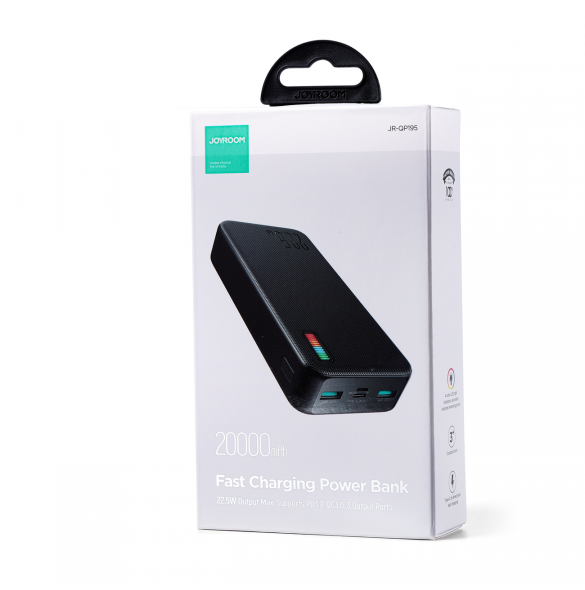 Joyroom powerbank 20000mAh Dazzling Series 22,5W svart (QP195)