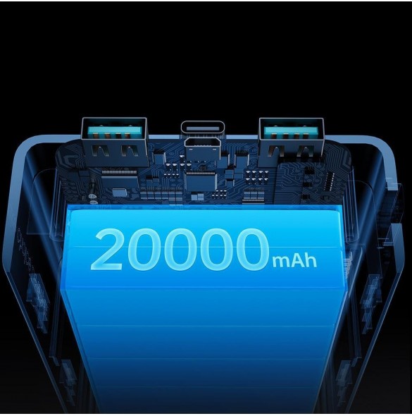 Joyroom powerbank 20000mAh Dazzling Series 22,5W svart (QP195)