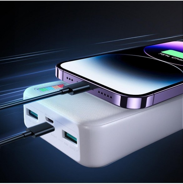 Joyroom powerbank 20000mAh Dazzling Series 22,5W vit (QP195)