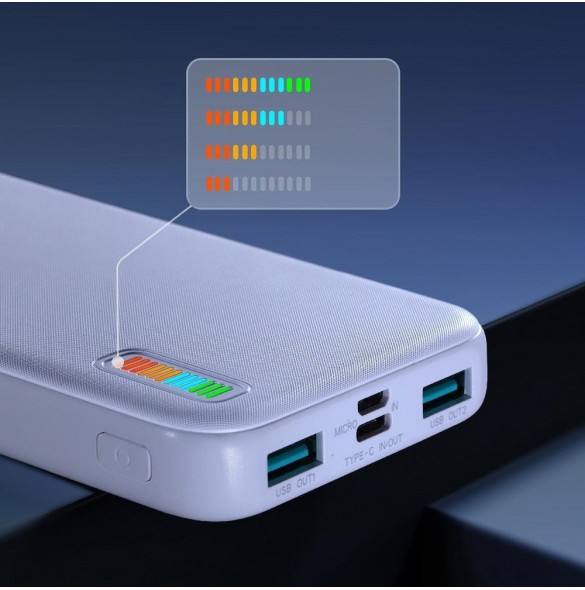 Joyroom powerbank 20000mAh Dazzling Series 22,5W vit (QP195)
