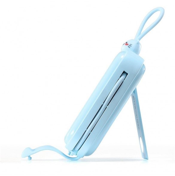 Joyroom powerbank med USB C och Lightning-kablar och stativ Cutie Series 10000mAh 22,5W blå (JR-L008)