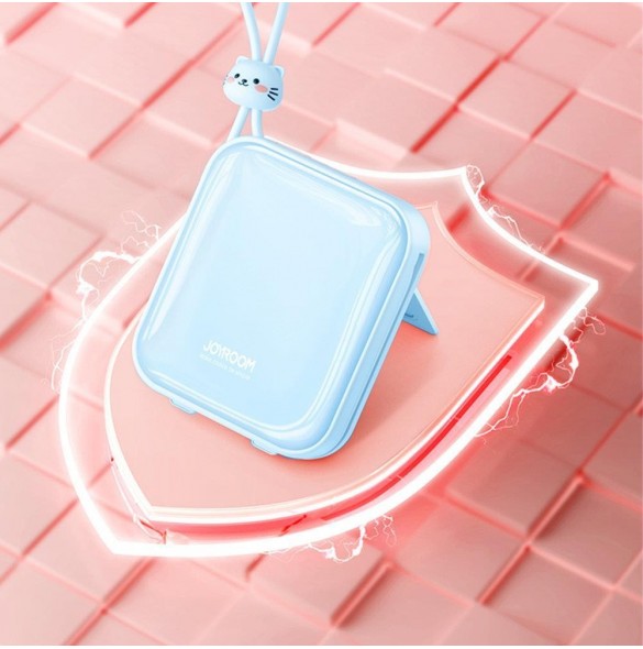 Joyroom powerbank med USB C och Lightning-kablar och stativ Cutie Series 10000mAh 22,5W blå (JR-L008)