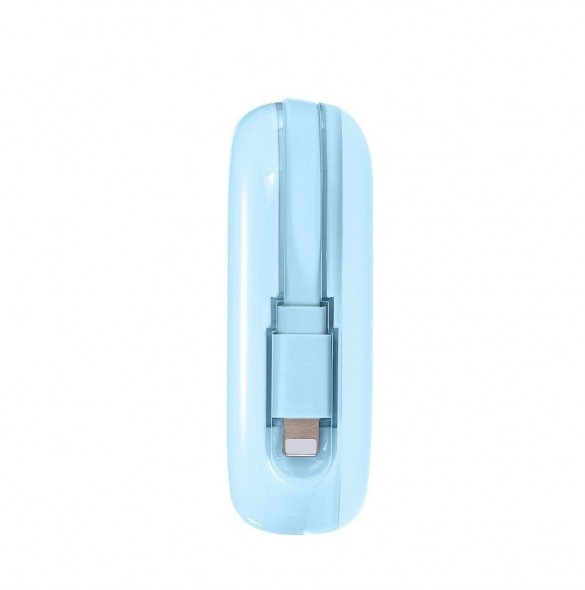 Joyroom powerbank 10000mAh Jelly Series 22,5W med inbyggd Lightning-kabel blå (JR-L003)
