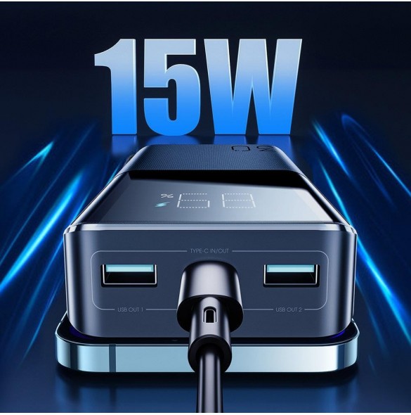 Joyroom powerbank 30000mAh 15W svart (JR-T015)