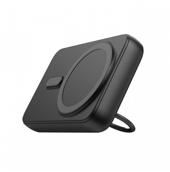 Trådlös powerbank 10000mAh Joyroom JR-W050 20W MagSafe med ring och stativ - svart