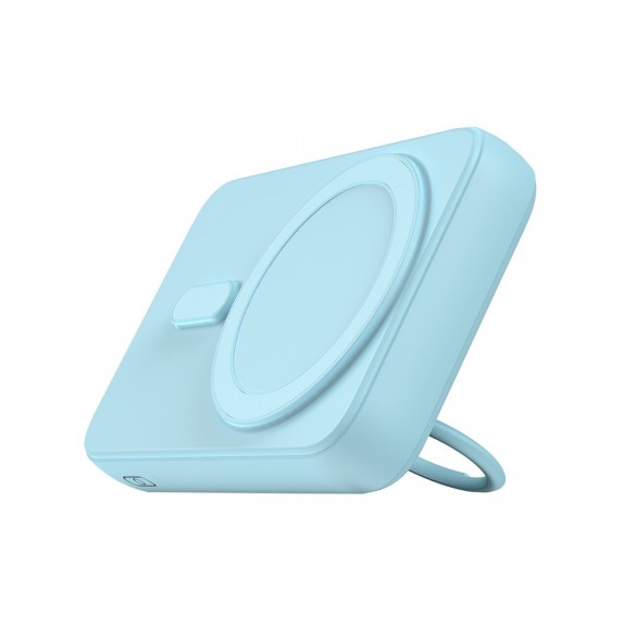 Trådlös powerbank 10000mAh Joyroom JR-W050 20W MagSafe med ring och stativ - blå
