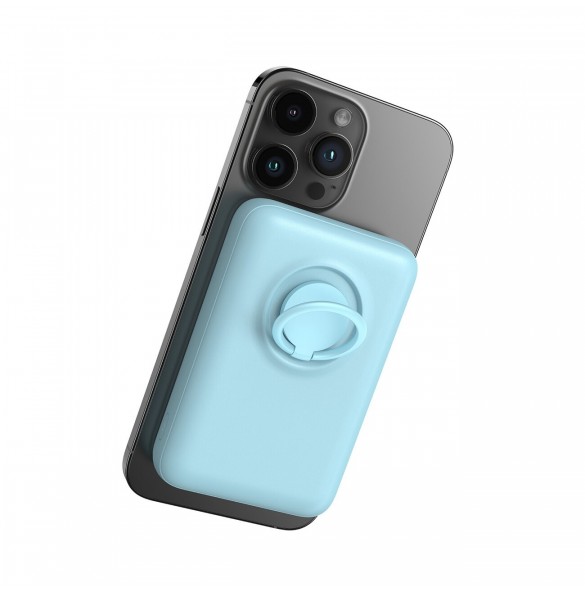 Trådlös powerbank 10000mAh Joyroom JR-W050 20W MagSafe med ring och stativ - blå