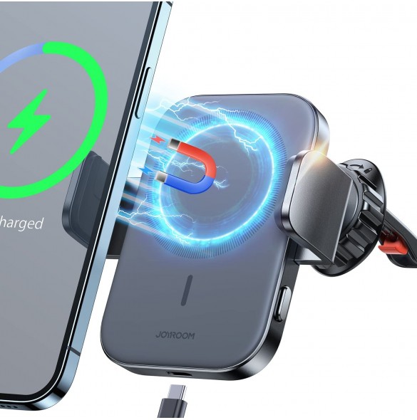 Joyroom Biltelefonhållare med 15W Qi trådlös laddare (MagSafe-kompatibel) för luftventil (JR-ZS295)