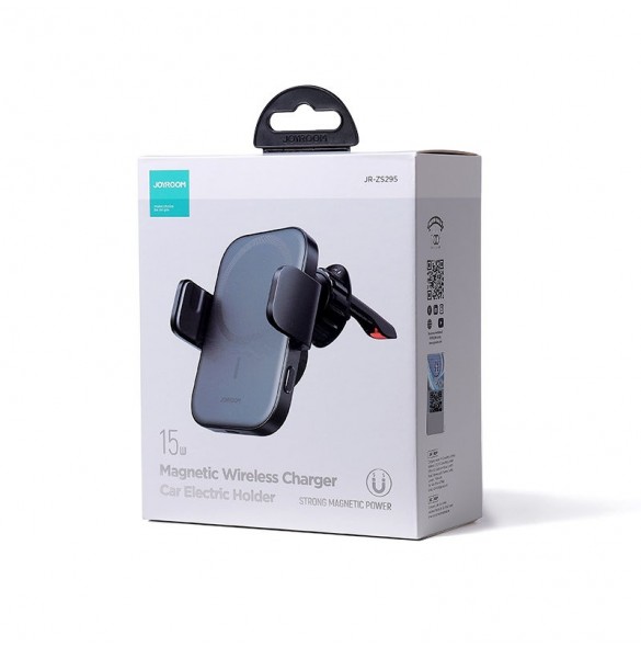 Joyroom Biltelefonhållare med 15W Qi trådlös laddare (MagSafe-kompatibel) för luftventil (JR-ZS295)