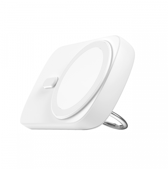 Joyroom induktiv powerbank 6000mAh med ring och stativ upp till 20W vit (JR-W030)