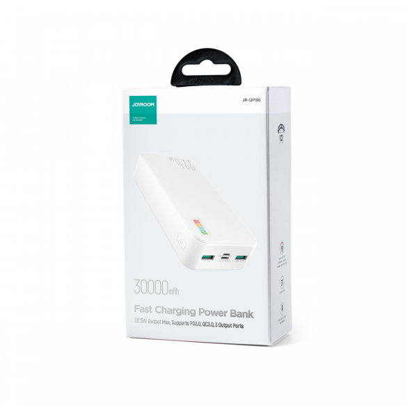 Joyroom powerbank 30000mAh Dazzling Series 22,5W vit (QP196)
