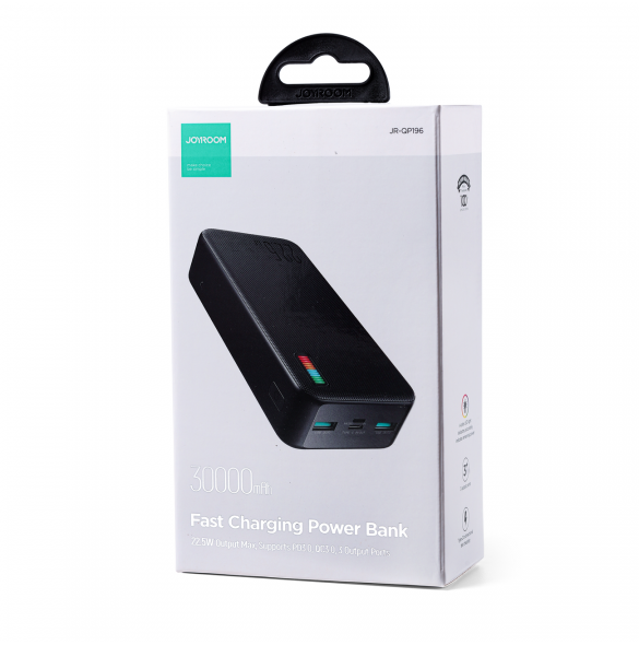 Joyroom powerbank 30000mAh Dazzling Series 22,5W svart (QP196)