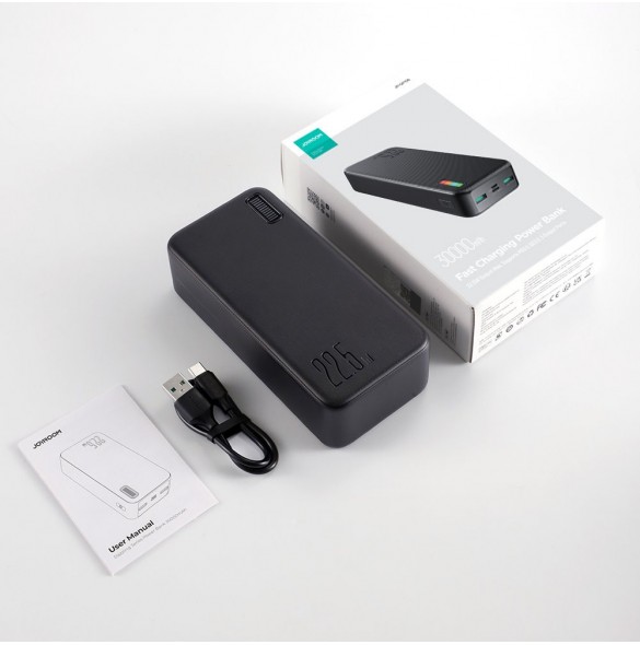 Joyroom powerbank 30000mAh Dazzling Series 22,5W svart (QP196)