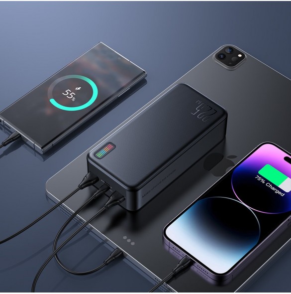Joyroom powerbank 30000mAh Dazzling Series 22,5W svart (QP196)