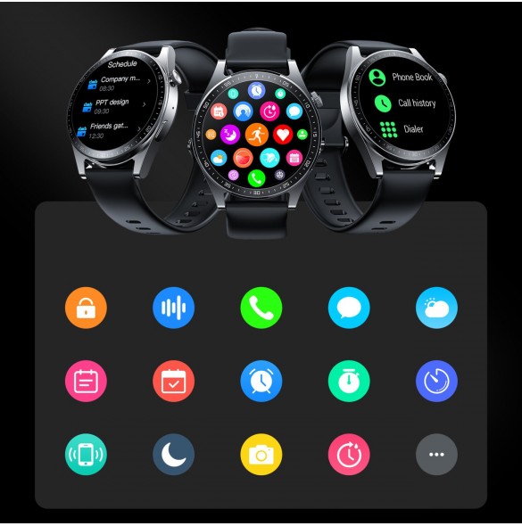 Joyroom FC2 Classic Series Call Besvara Smartwatch IP68 Black (JR-FC2)