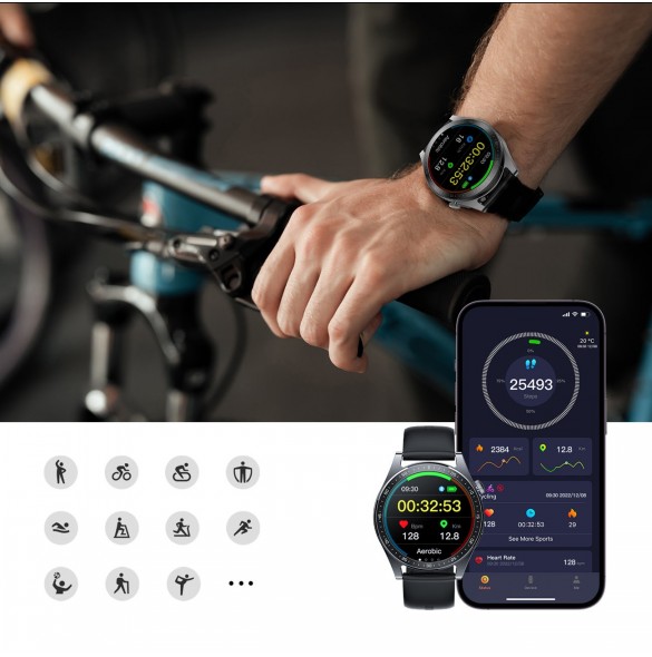 Joyroom FC2 Classic Series Call Besvara Smartwatch IP68 Black (JR-FC2)