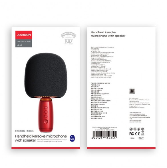 Joyroom trådlös karaokemikrofon med Bluetooth 5.0-högtalare 2500mAh grön (JR-K3 grön)