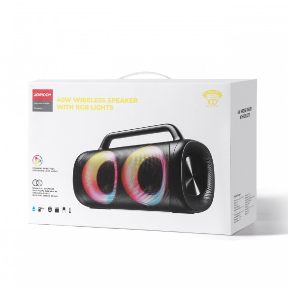 Joyroom 5.1 trådlös bluetooth-högtalare med LED-färgbelysning svart (JR-MW02)