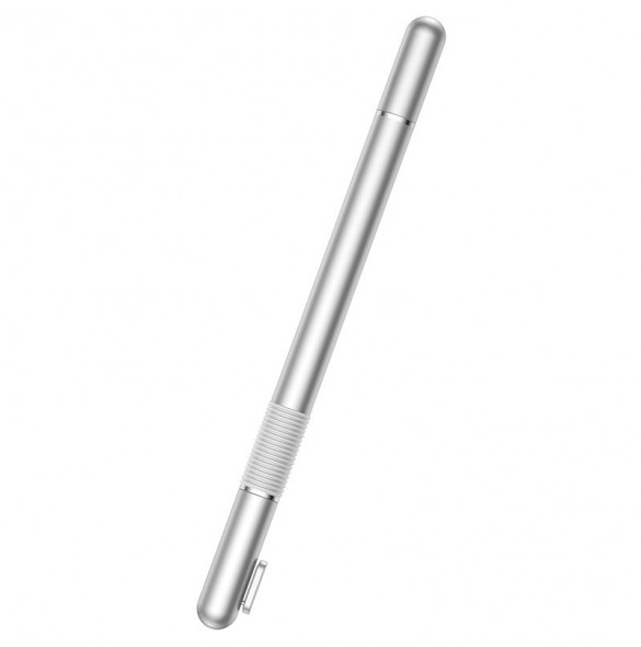 Baseus Golden Cudgel dubbelsidig kapacitiv penna med precisionsskiva och gelpenna silver (ACPCL-0S)