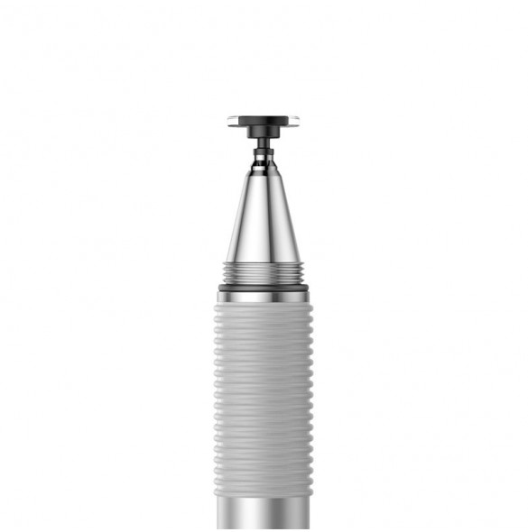 Baseus Golden Cudgel dubbelsidig kapacitiv penna med precisionsskiva och gelpenna silver (ACPCL-0S)